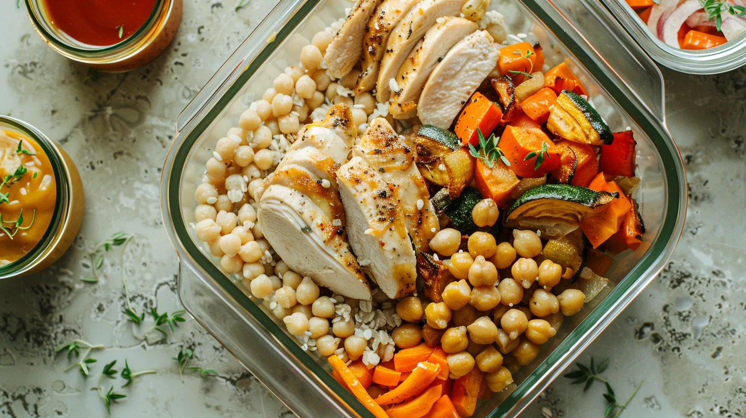 Balanced lunch bowl prep