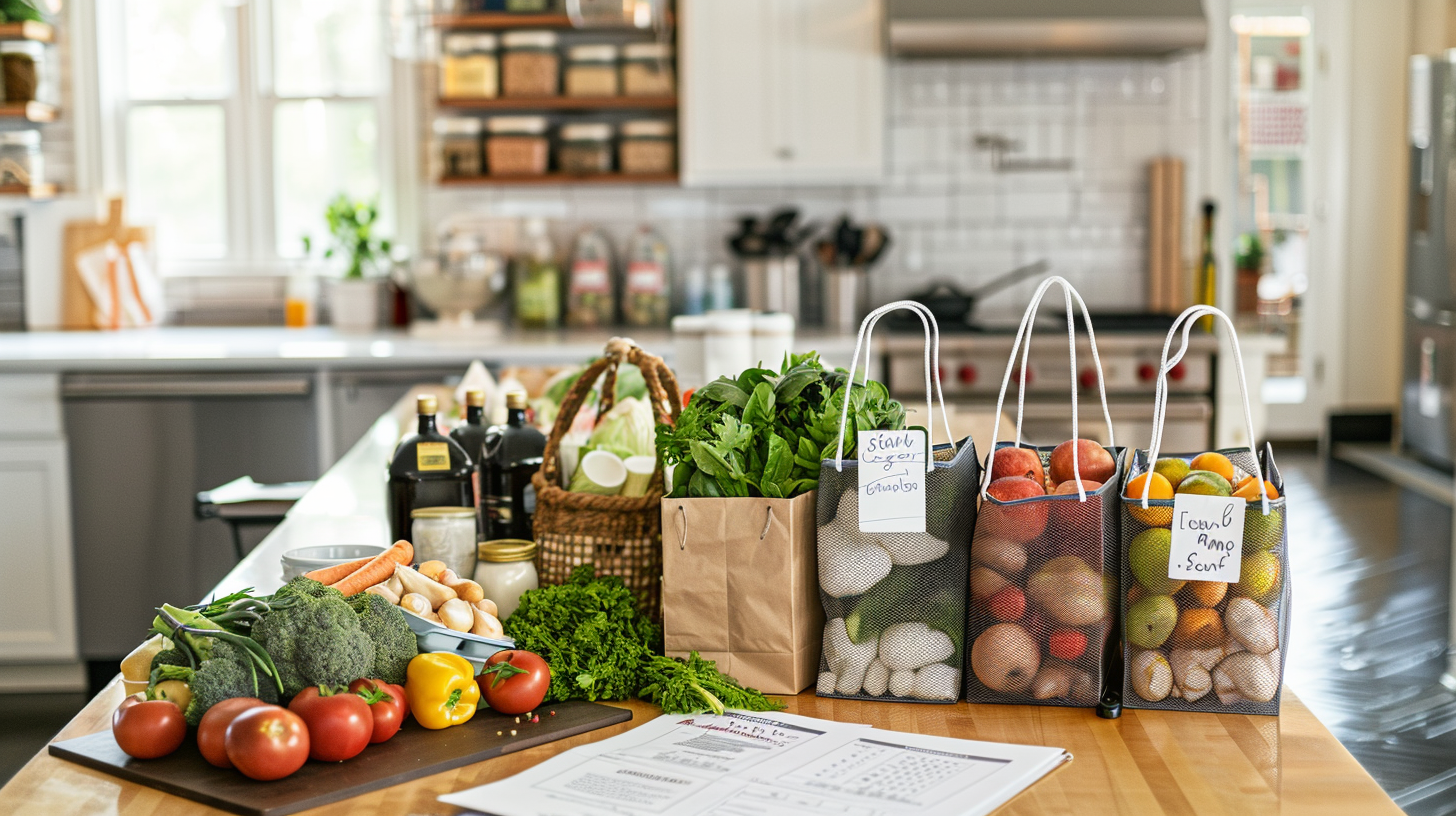 Smart grocery list for lunch prep